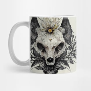 Floral tattoo raccoon Mug